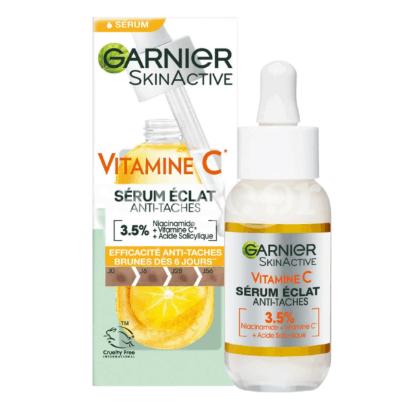 GARNIER-SERUM-VISAGE-30ML-ANTI-TACHES-VITAMINE-C.png.Prix Tunisie
