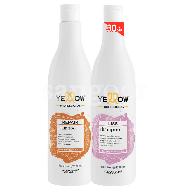 PACK YELLOW SHAMPOING 500ML REPAIR +SHAMPOING 500ML LISS PACK-YELLOW-SHAMPOING-500ML-REPAIR-SHAMPOING-500ML-LISS.png Prix Tunisie