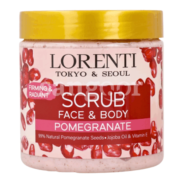 LORENTI-GOMMAGE-VISAGE-ET-CORPS-500ML-POMEGRANATE.png. Prix Tunisie