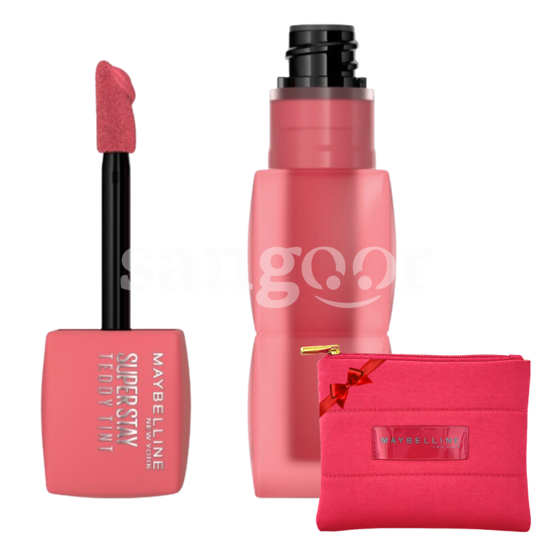 MAYBELLINE GLOSS SUPERSTAY TEDDY TINT N40 PETALCORE +TROUSSE GRATUITE MAYBELLINE-GLOSS-SUPERSTAY-TEDDY-TINT-N40-PETALCORE-TROUSSE-GRATUITE.png.Prix Tunisie