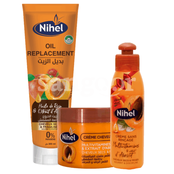 PACK-NIHEL-OIL-REPLACEMENT-300ML-CREME-CHEVEUX-50ML-CREME-SANS-RINCAGE-140ML-ABRICOT-GRATUITE.png Prix Tunisie