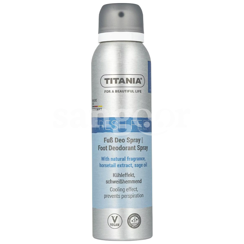 TITANIA SPRAY DEODORANT PIEDS 150ML FRESH FEET TITANIA-SPRAY-DEODORANT-PIEDS-150ML-FRESH-FEET.png.Prix Tunisie