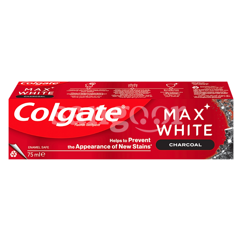 COLGATE DENTIFRICE 75ML MAXWHITE CHARCOAL COLGATE-DENTIFRICE-75ML-MAXWHITE-CHARCOAL.png.Prix Tunisie