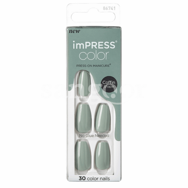 KISS-FAUX-ONGLES-IMPRESS-GOING-GREEN-30PCS.png.Prix Tunisie