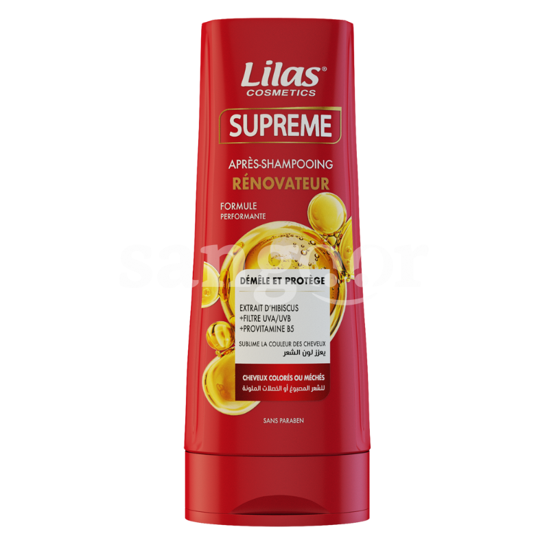 LILAS APRES SHAMPOING 200ML SUPREME RENOVATEUR LILAS-APRES-SHAMPOING-200ML-SUPREME-RENOVATEUR.png Prix Tunisie