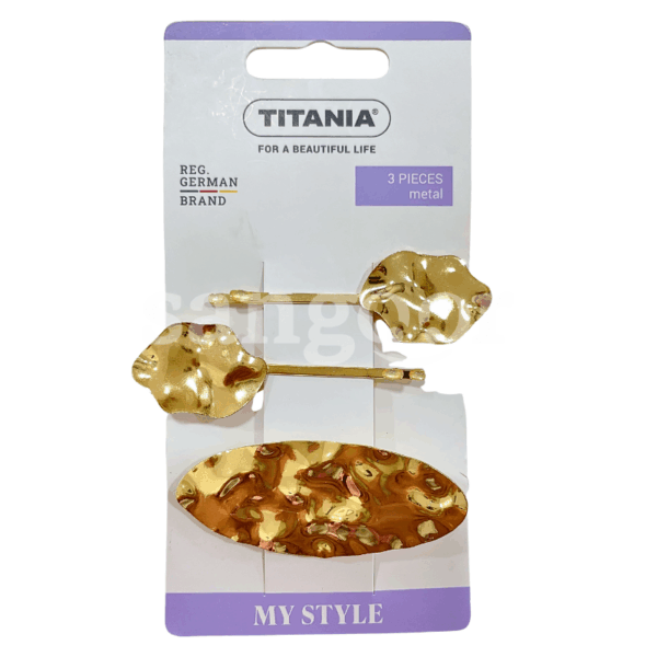 TITANIA-BARRETTES-CHEVEUX-METAL-DORE-3PCS.png.Prix Tunisie