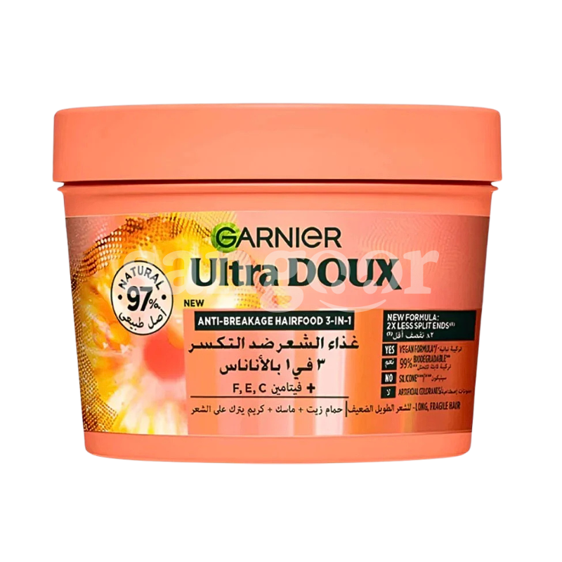 ULTRA DOUX MASQUE HAIR FOOD 390ML ANANAS ULTRA-DOUX-MASQUE-HAIR-FOOD-390ML-ANANAS.png.Prix Tunisie