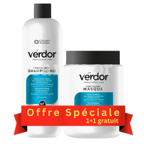 VERDOR-SHAMPOING-1LMASQUE-1KG-GRATUIT-FORTIFIANT-1L.png.Prix Tunisie