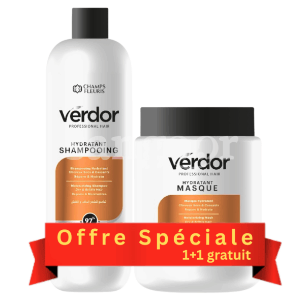VERDOR-SHAMPOING-1LMASQUE-1KG-GRATUIT-HYDRATANT.png.Prix Tunisie
