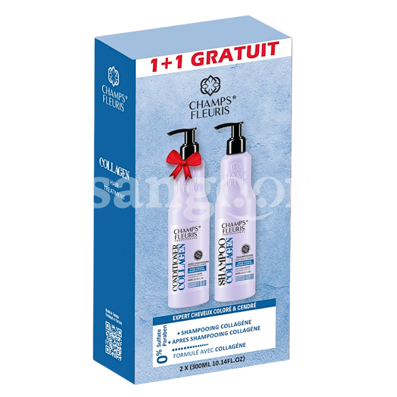 CHAMPS FLEURIS PACK SHAMPOING 300ML COLLAGENE +APRES SHAMPOING GRATUIT CHAMPS-FLEURIS-PACK-SHAMPOING-300ML-COLLAGENE-APRES-SHAMPOING-GRATUIT.png.Prix Tunisie