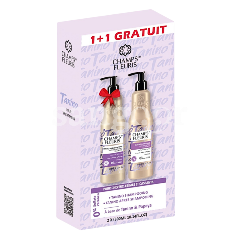 CHAMPS FLEURIS PACK SHAMPOING 300ML TANINO +APRES SHAMPOING GRATUIT CHAMPS-FLEURIS-PACK-SHAMPOING-300ML-TANINO-APRES-SHAMPOING-GRATUIT.png.Prix Tunisie
