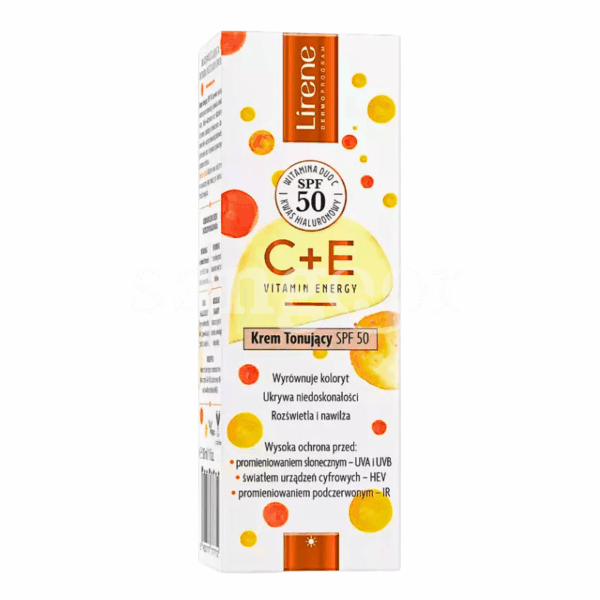 LIRENE-CREME-TEINTE-VITAMINE-CE-SPF50-30ML.png.Prix Tunisie