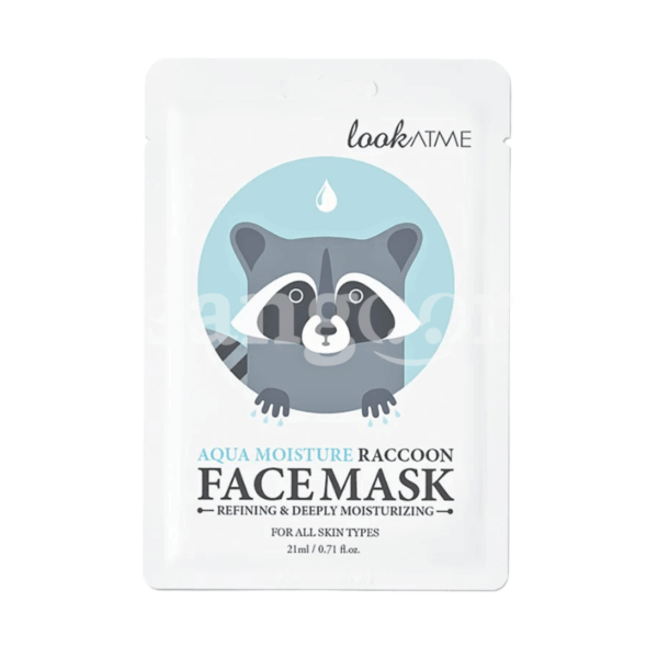 LOOK-AT-ME-MASQUE-VISAGE-TISSU-AQUA-MOISTURE-RACCOON.png. Prix Tunisie