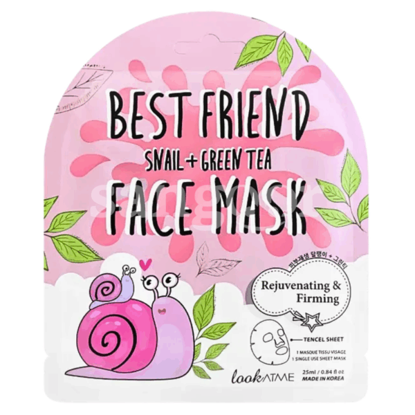 LOOK-AT-ME-MASQUE-VISAGE-TISSU-BEST-FRIEND-ESCARGOT-THE-VERT.png.Prix Tunisie