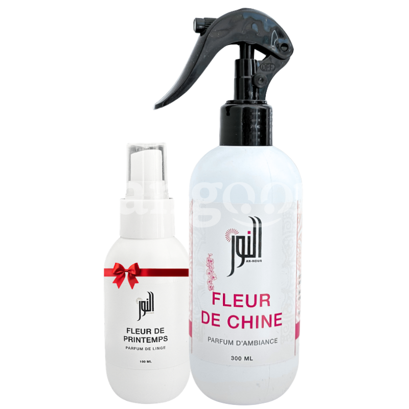 ALNOUR PARFUM D AMBIANCE 300ML FLEUR DE CHINE +PARFUM DE LINGE 100ML FLEUR DE PRINTEMPS GRATUIT ALNOUR PARFUM D AMBIANCE 300ML FLEUR DE CHINE +PARFUM DE LINGE 100ML FLEUR DE PRINTEMPS GRATUIT Prix Tunisie