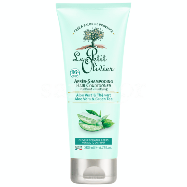 LE-PETIT-OLIVIER-APRES-SHAMPOING-200ML-ALOE-VERA-THE-VERT.png.Prix Tunisie