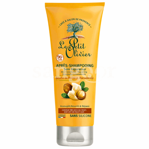 LE-PETIT-OLIVIER-APRES-SHAMPOING-200ML-BUERRE-DE-KARITE-MACADAMIA.png.Prix Tunisie
