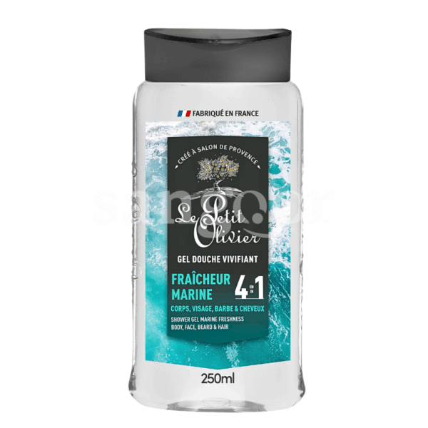 LE-PETIT-OLIVIER-GEL-DOUCHE-250ML-FRAICHEUR-MARINE-4EN1.png.Prix Tunisie