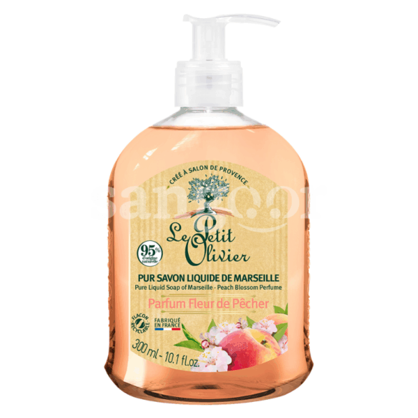 LE-PETIT-OLIVIER-SAVON-LIQUIDE-300ML-FLEUR-DE-PECHER.png.Prix Tunisie