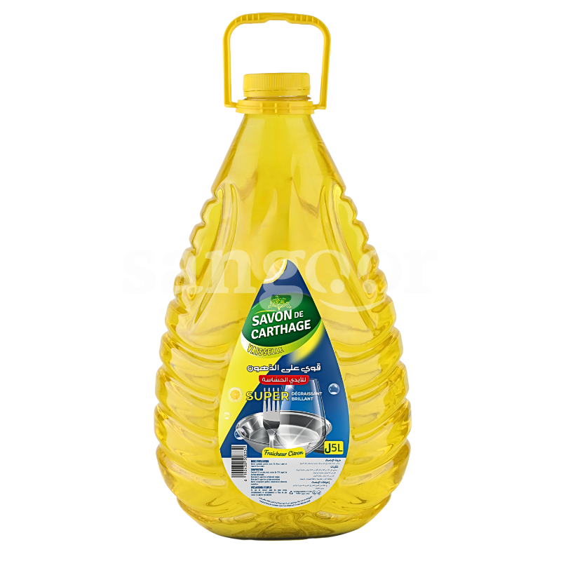 SAVON DE CARTHAGE VAISSELLE 5L CITRON SAVON-DE-CARTHAGE-VAISSELLE-5L-CITRON.png Prix Tunisie