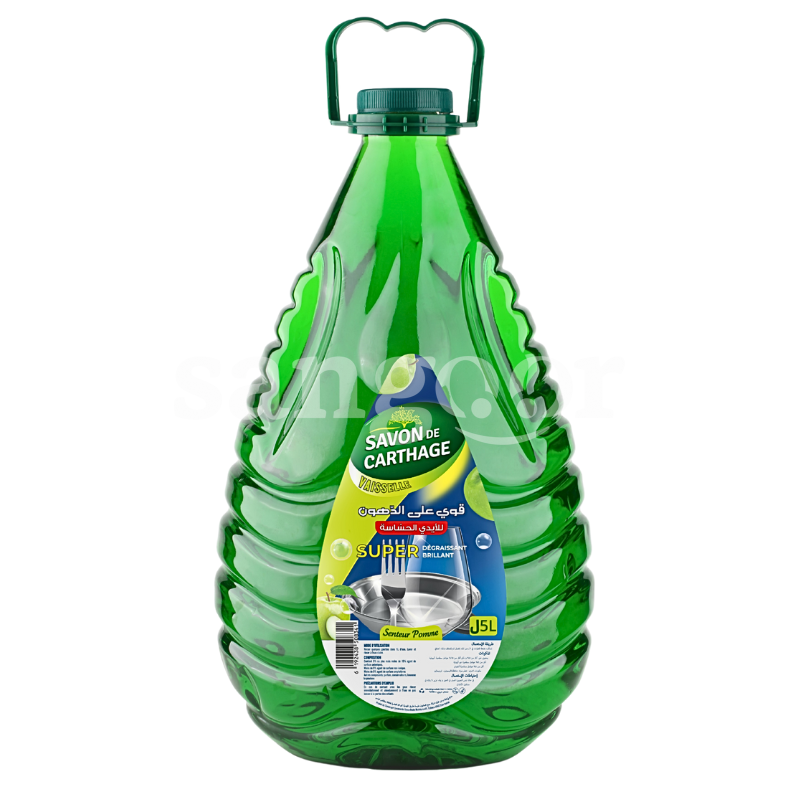 SAVON DE CARTHAGE VAISSELLE 5L POMME SAVON-DE-CARTHAGE-VAISSELLE-5L-POMME.png Prix Tunisie