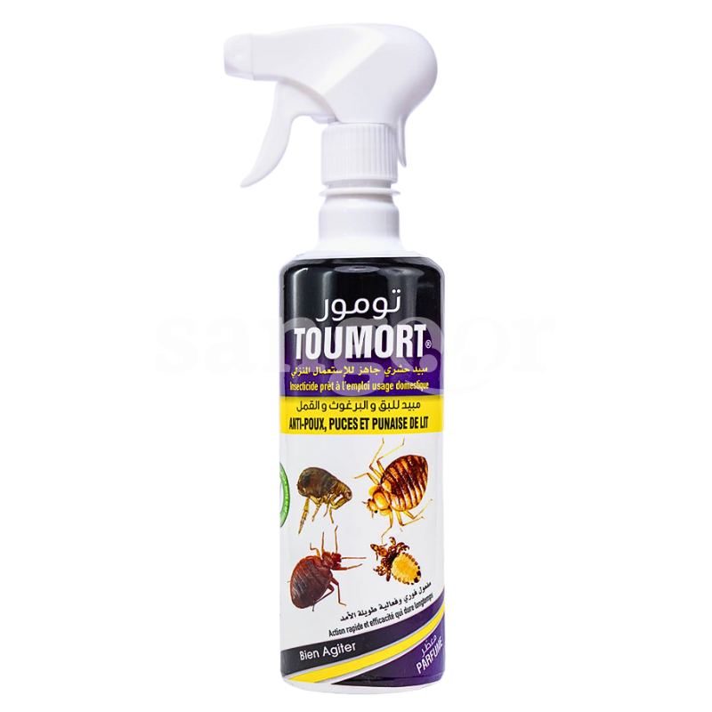 TOUMORT ANTI POUX PUCES ET PUNAISE DE LIT 500ML TOUMORT-ANTI-POUX-PUCES-ET-PUNAISE-DE-LIT-500ML.png Prix Tunisie