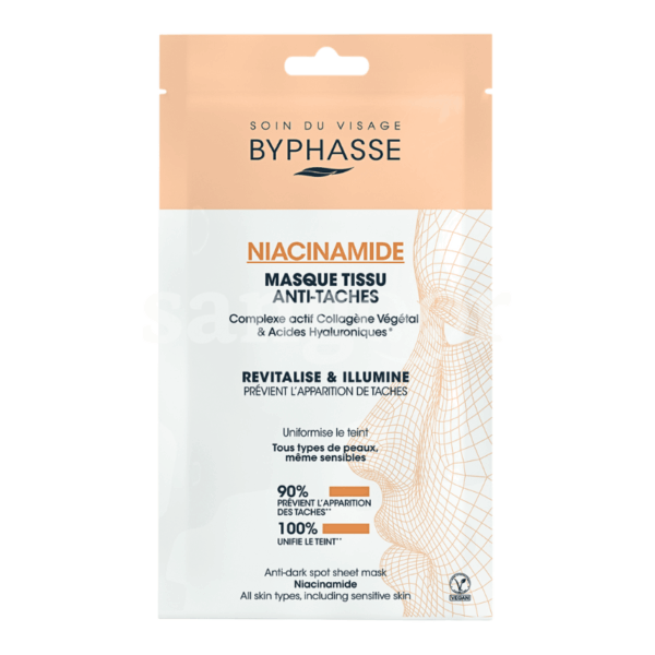 BYPHASSE-MASQUE-TISSU-NIACINAMIDE-ANTI-TACHES.png. Prix Tunisie