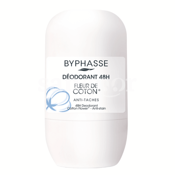 BYPHASSE-ROLL-ON-50ML-ANTI-TACHES-FLEUR-DE-COTON.png.Prix Tunisie