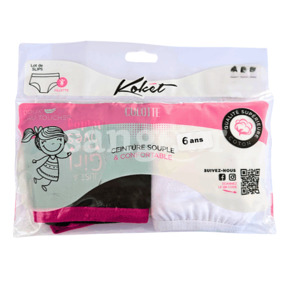 KOKET-SLIPS-FILLETTE-LOT-DE-2-6-ANS.png.Prix Tunisie
