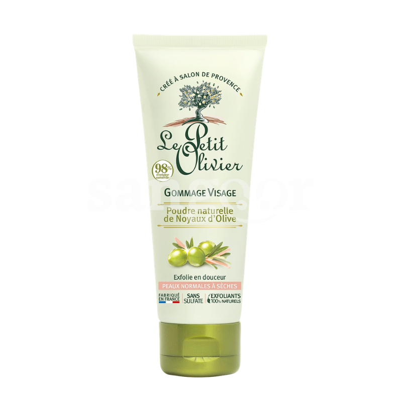 LE PETIT OLIVIER GOMMAGE VISAGE 75ML POUDRE DE NOYAUX D OLIVE LE-PETIT-OLIVIER-GOMMAGE-VISAGE-75ML-POUDRE-DE-NOYAUX-D-OLIVE.png.Prix Tunisie
