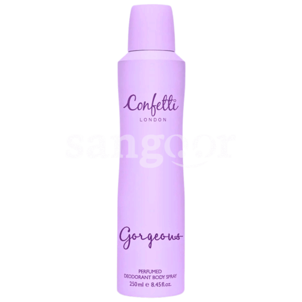 CONFETTI-LONDON-DEODORANT-250ML-GORGEOUS.png Prix Tunisie