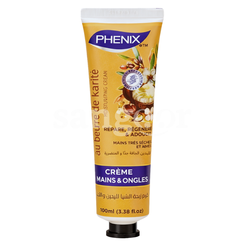 PHENIX CREME MAINS ET ONGLES 100ML AU BEURRE DE KARITE PHENIX-CREME-MAINS-ET-ONGLES-100ML-AU-BEURRE-DE-KARITE.png.Prix Tunisie