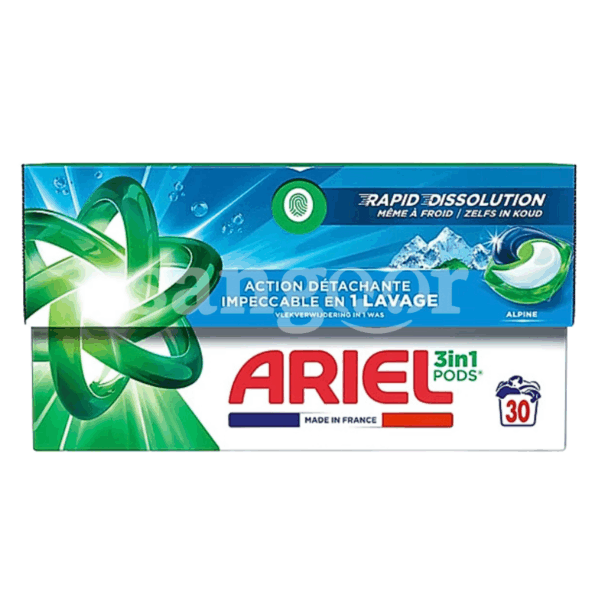 ARIEL CAPSULES 30 LAVAGES ALPINE 3IN1 Prix Tunisie