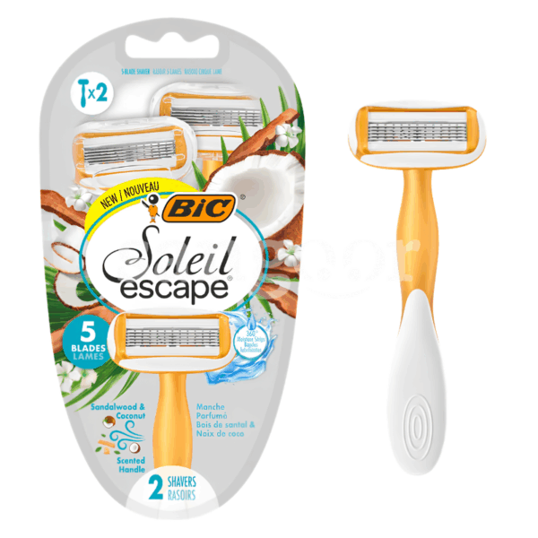 BIC RASOIR SOLEIL ESCAPE 2PCS 5LAMES SANDALWOOD COCONUT Prix Tunisie