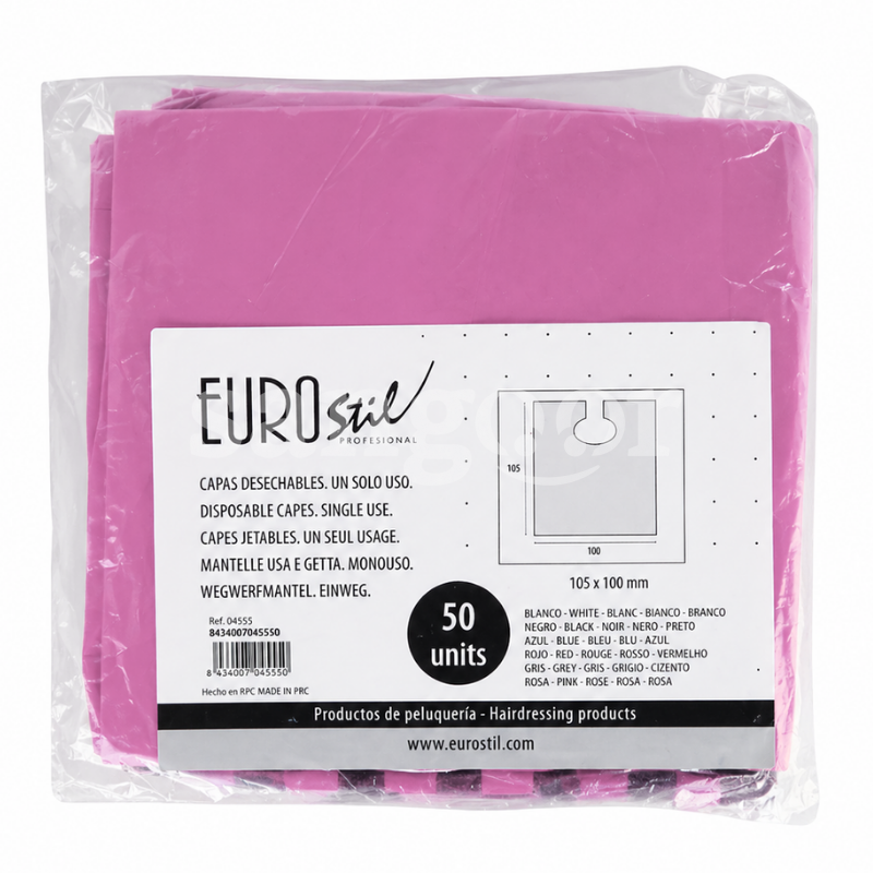 EURO STIL CAPES JETABLES 50PCS ROSE 105X100MM EURO STIL CAPES JETABLES 50PCS ROSE 105X100MM Prix Tunisie