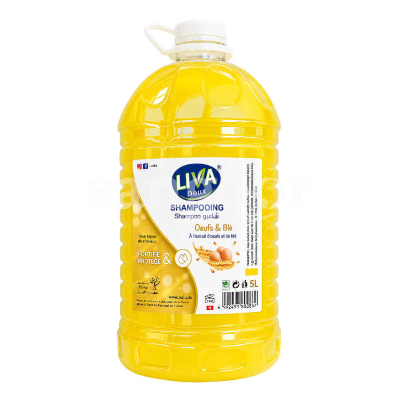 LIVA SHAMPOING 5L OEUFS BLE LIVA SHAMPOING 5L OEUFS BLE Prix Tunisie