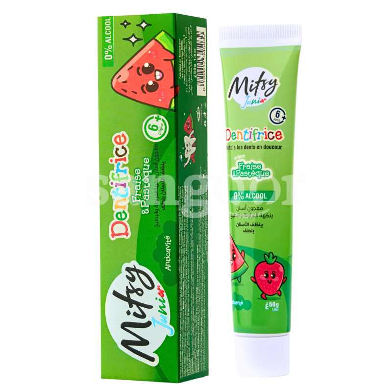 MITSY JUNIOR DENTIFRICE 50ML FRAISE ET PASTEQUE MITSY JUNIOR DENTIFRICE 50ML FRAISE ET PASTEQUE Prix Tunisie