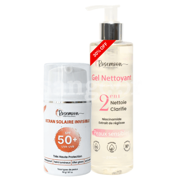 PACK-ROSEMOON-ECRAN-SOLAIRE-INVISIBLE-50ML-GEL-NETTOYANT-250ML.png Prix Tunisie
