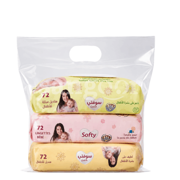SOFTY LINGETTES BEBE LOT DE 3X72PCS Prix Tunisie