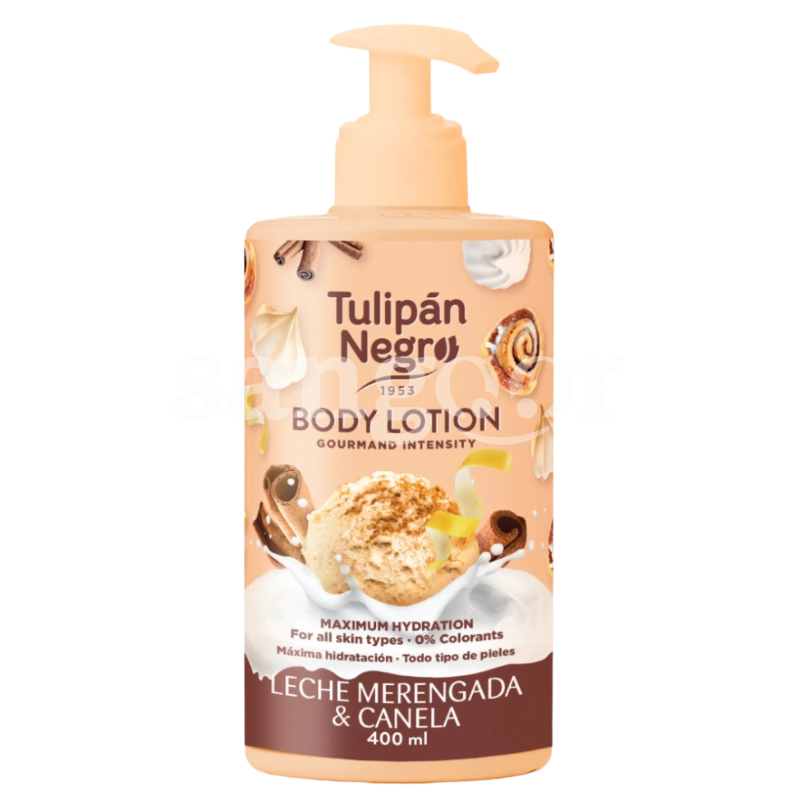 TULIPAN NEGRO LAIT DE CORPS 400ML MERENGADA CANELA TULIPAN-NEGRO-LAIT-DE-CORPS-400ML-MERENGADA-CANELA.png Prix Tunisie