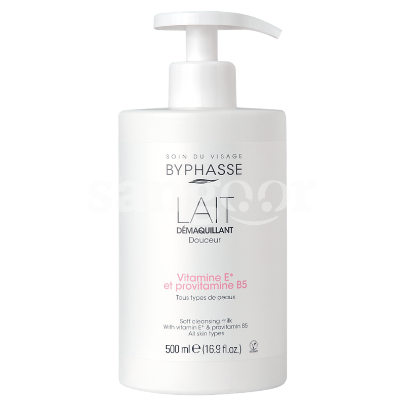 BYPHASSE LAIT DEMAQUILLANT 500ML VITAMINE E BYPHASSE LAIT DEMAQUILLANT 500ML VITAMINE E Prix Tunisie