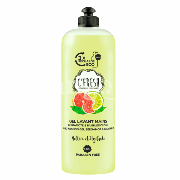C FRESH SAVON LIQUIDE 1050ML BERGAMOTE PAMPLEMOUSSE Prix Tunisie