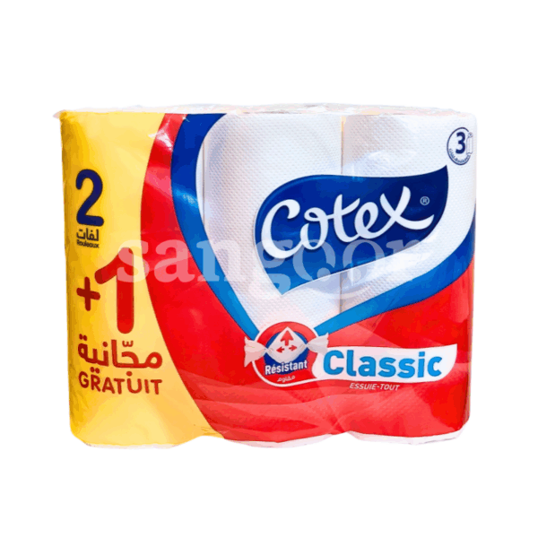 COTEX ESSUIE TOUT CLASSIC 2PCS +1 GRATUIT Prix Tunisie