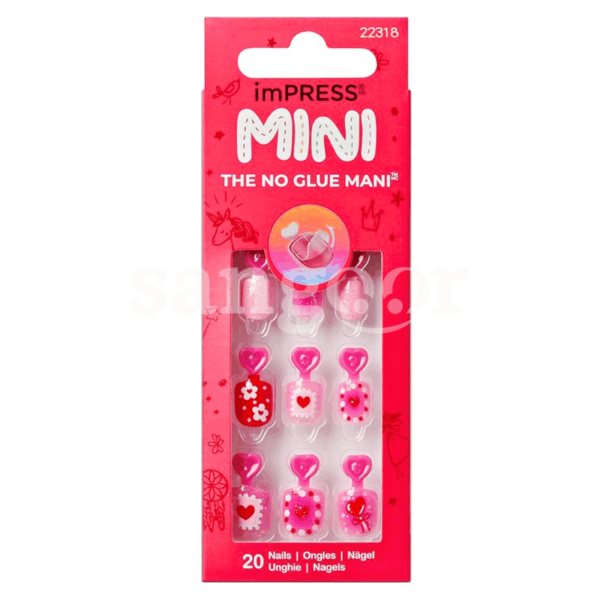 KISS FAUX ONGLES KIDS 20PCS CANDY HEART Prix Tunisie