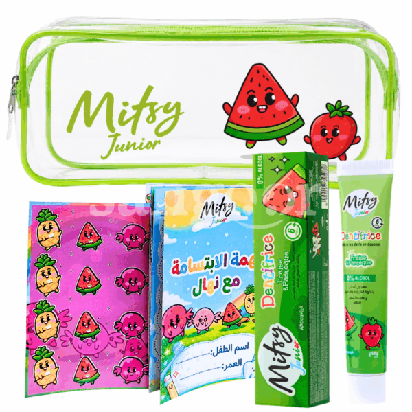 MITSY TROUSSE DENTIFRICE AVEC STICKERS FRAISE Prix Tunisie