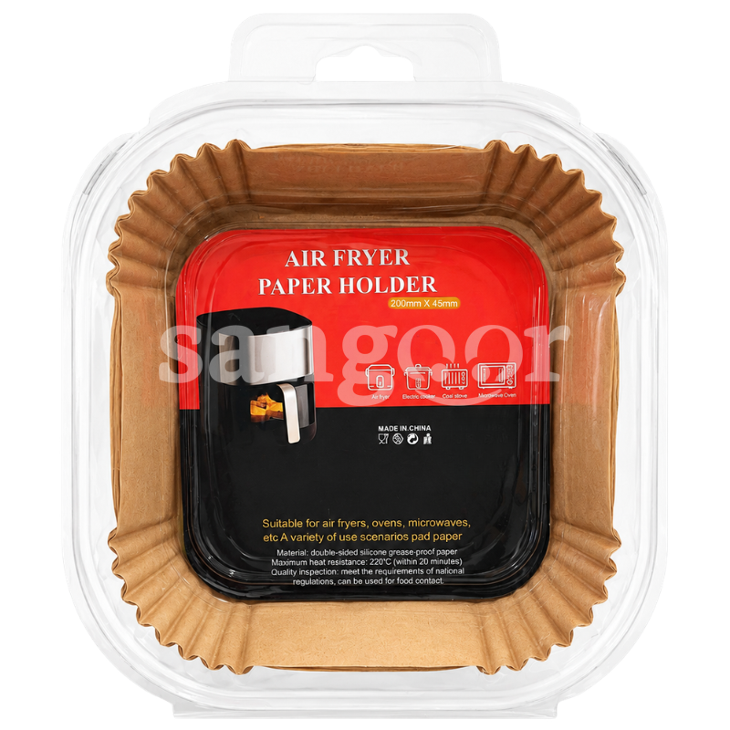 PAPIER CUISSON AIR FRYER CARRE 200X45MM (2) PAPIER CUISSON AIR FRYER CARRE 200X45MM Prix Tunisie