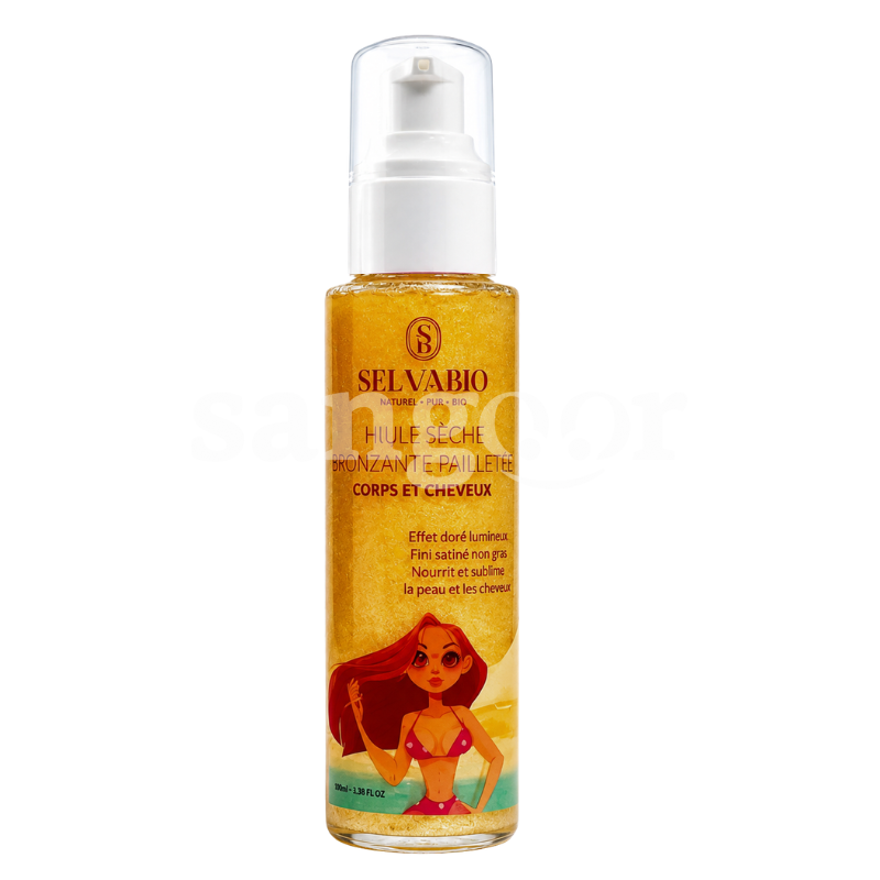 SELVABIO HUILE SECHE BRONZANTE PAILLETEE 100ML CORPS ET CHEVEUX DORE SELVABIO HUILE SECHE BRONZANTE PAILLETEE 100ML CORPS ET CHEVEUX DORE Prix Tunisie