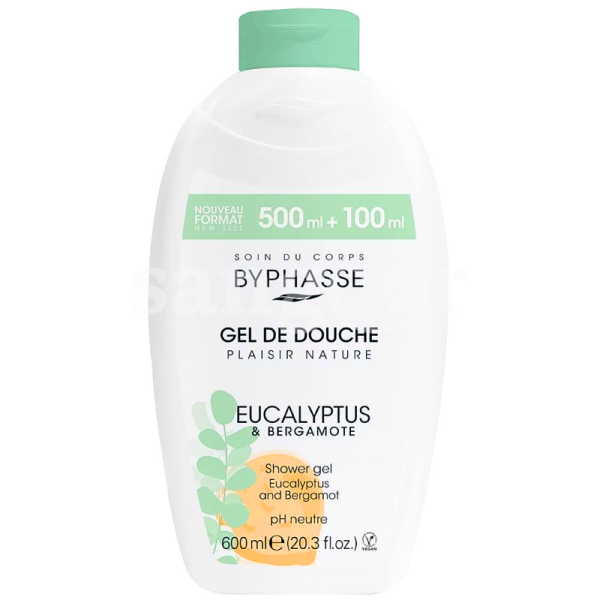 BYPHASSE GEL DOUCHE 600ML EUCALYPTUS ET BERGAMOTE Prix Tunisie