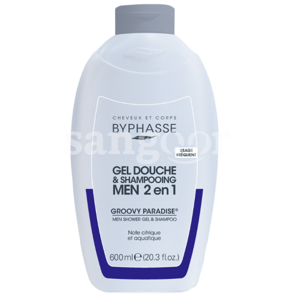 BYPHASSE GEL DOUCHE ET SHAMPOING 600ML MEN GROOVY PARADISE Prix Tunisie