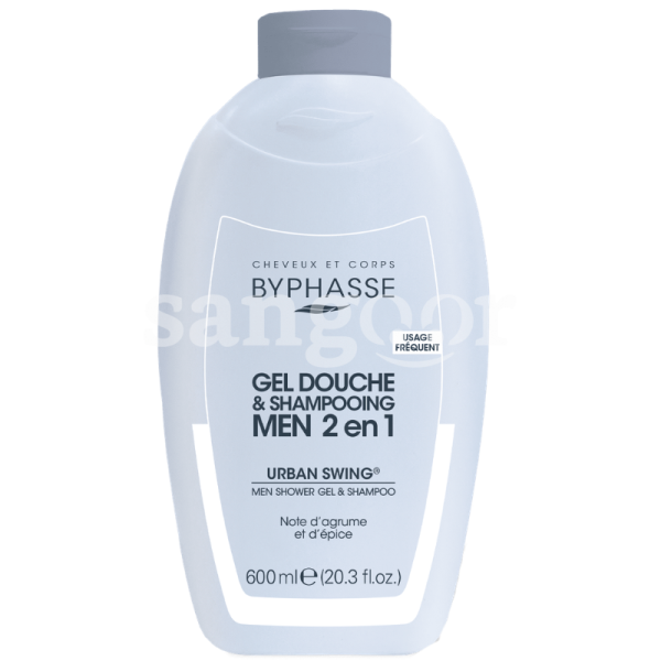 BYPHASSE GEL DOUCHE ET SHAMPOING 600ML MEN URBAN SWING Prix Tunisie